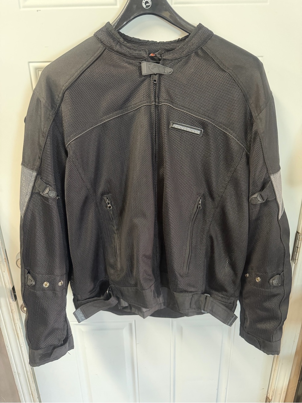 Black Men’s Performance Mesh Motorcycle Jacket - Unbranded